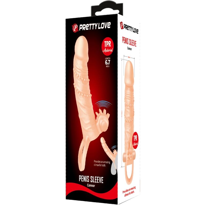 PRETTY LOVE - CONNOR PENIS SLEEVE + FLESH CLITORIS STIMULATOR