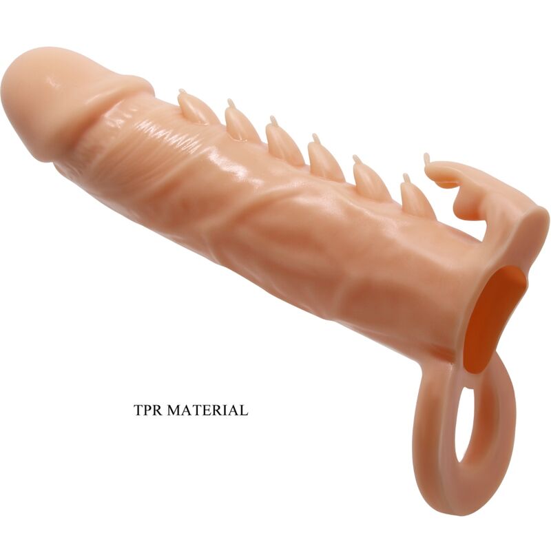 PRETTY LOVE - EMMIT PENIS SLEEVE + FLESH CLITORIS STIMULATOR