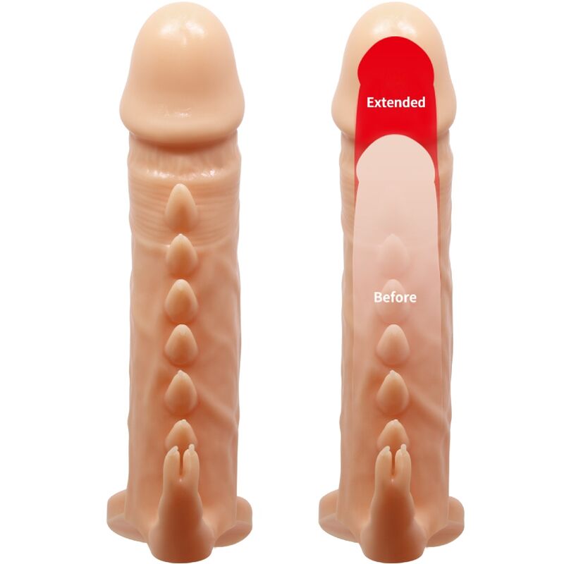 PRETTY LOVE - EMMIT PENIS SLEEVE + FLESH CLITORIS STIMULATOR