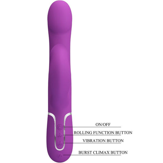 PRETTY LOVE - 4-IN-1 MULTIFUNCTION VIBRATOR AND STIMULATOR PURPLE