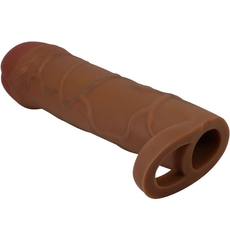 PRETTY LOVE - 2.5CM MULATTO ONION PENIS SLEEVE WITH EXTENSION