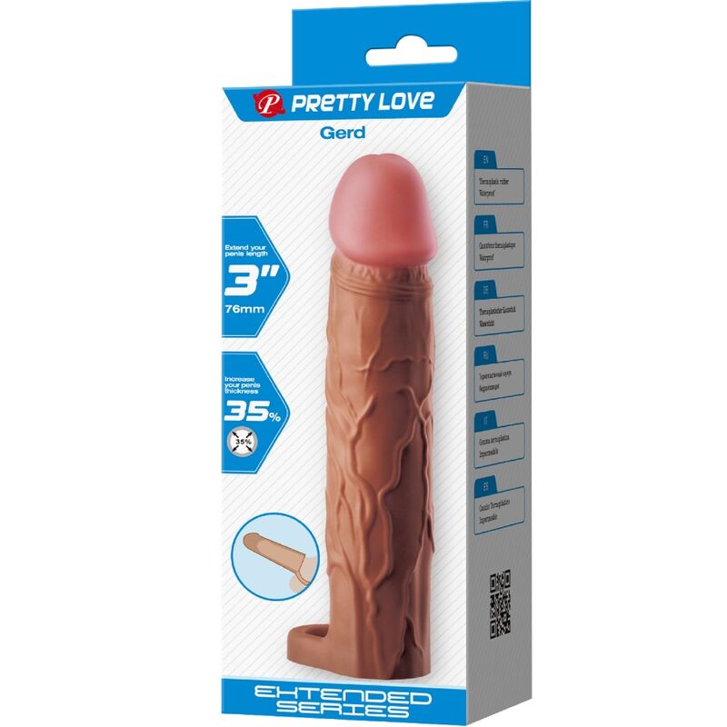 PRETTY LOVE - GERD PENIS SLEEVE WITH 3 INCH EXTENSION MULATUS