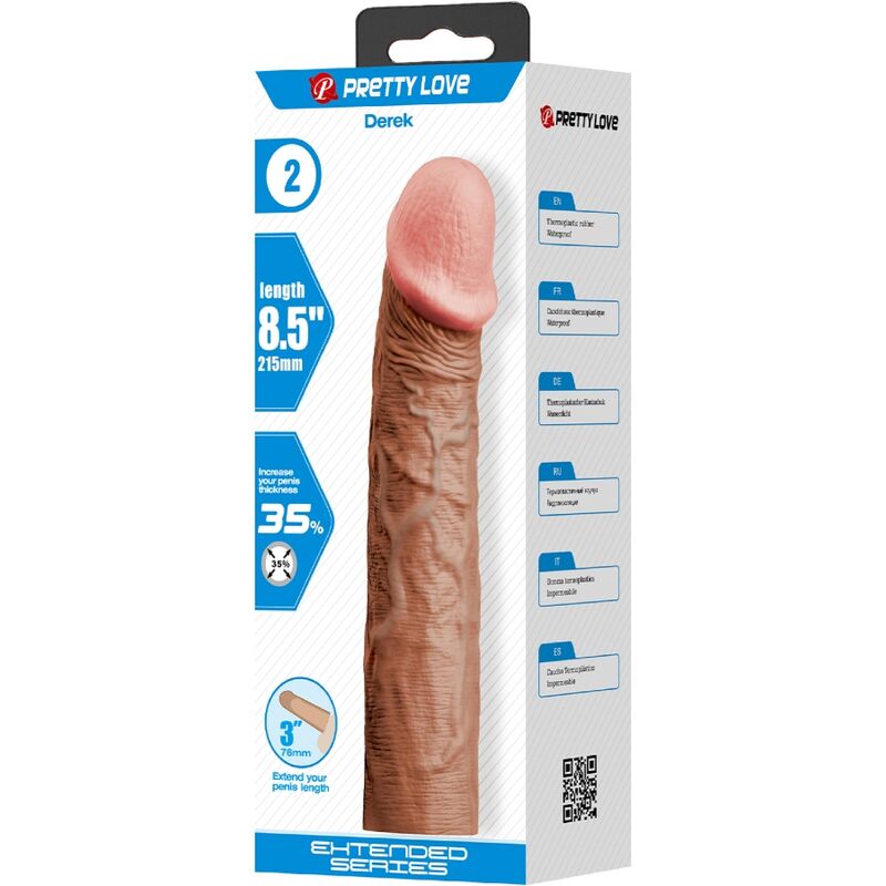 PRETTY LOVE - DEREK PENIS SLEEVE WITH 3 INCH EXTENSION MULATUS