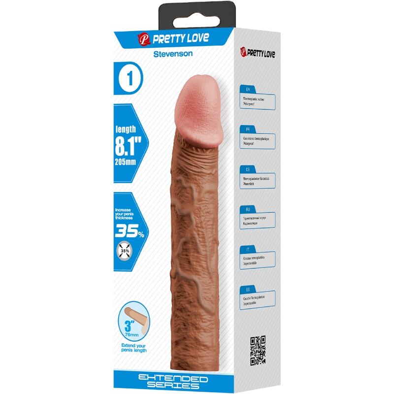 PRETTY LOVE - STEVENSON PENIS SLEEVE WITH 3 INCH EXTENSION MULATUS