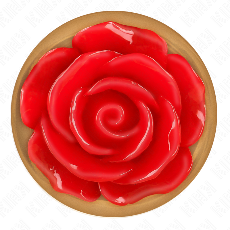 KINK - ROSE GOLD ANAL PLUG WITH RED ROSE M