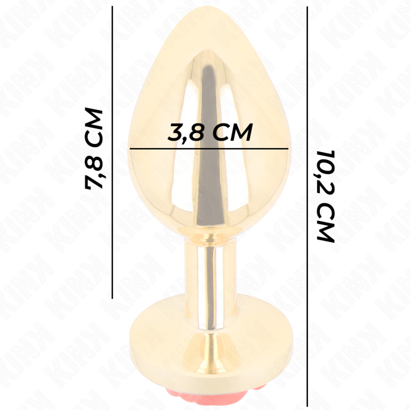 KINK - RED ROSE GOLD ANAL PLUG SIZE L