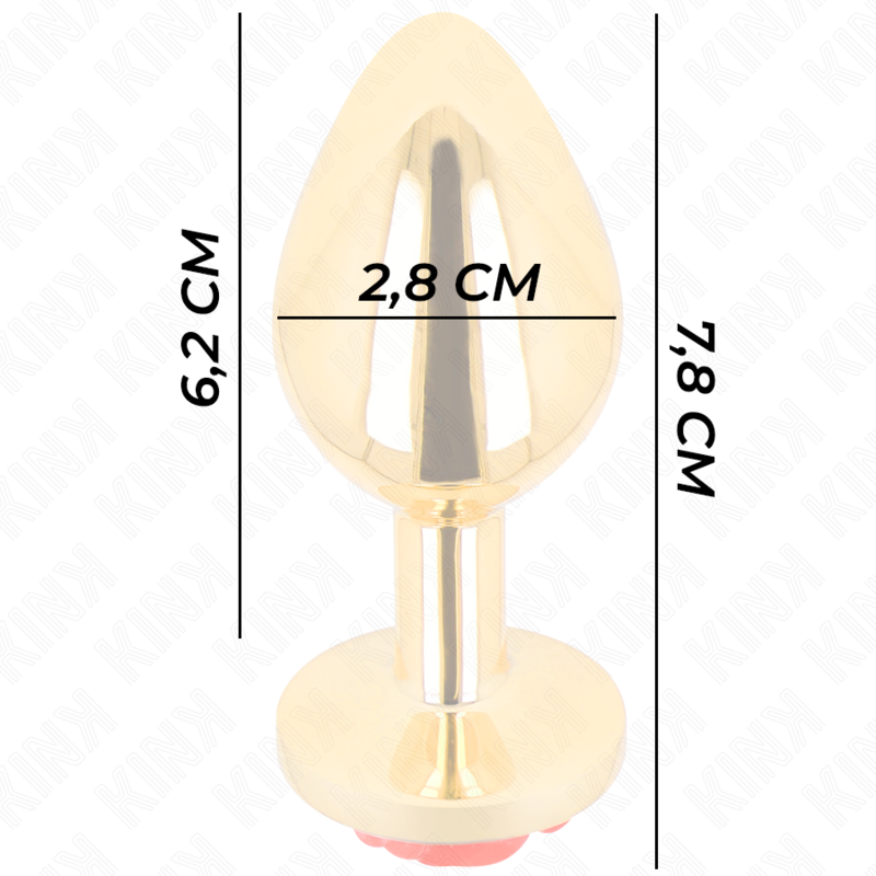 KINK - RED ROSE GOLD ANAL PLUG SIZE S