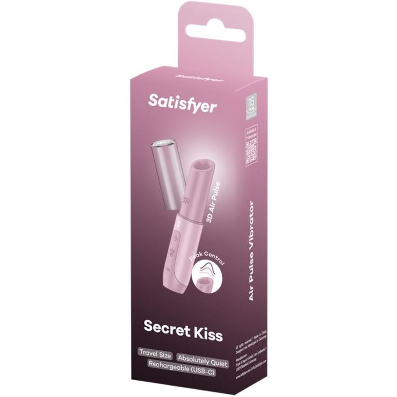 SATISFYER - SECRET KISS WAVE PINK CLITORIS STIMULATOR