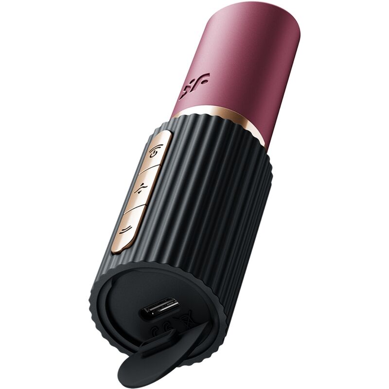 SATISFYER - KISS WAVE PRO 2 CLITORAL STIMULATOR GARNET / BLACK
