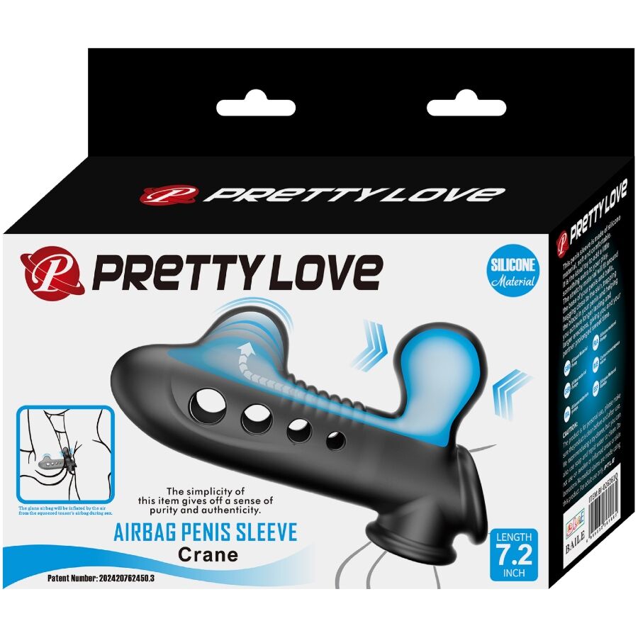 PRETTY LOVE - SKULL PENIS SLEEVE WITH BLACK AIRBAG