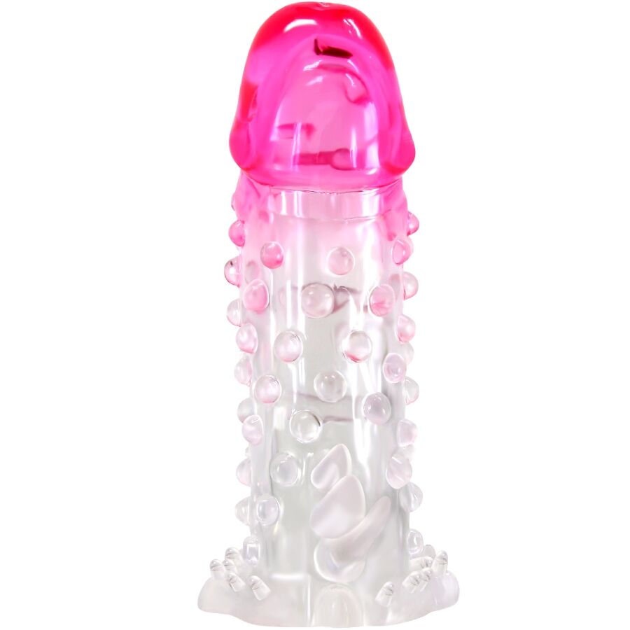 PRETTY LOVE - WILFORD REALISTIC ENLARGEMENT SHEATH WITH PINK EMBOSSED PENIS