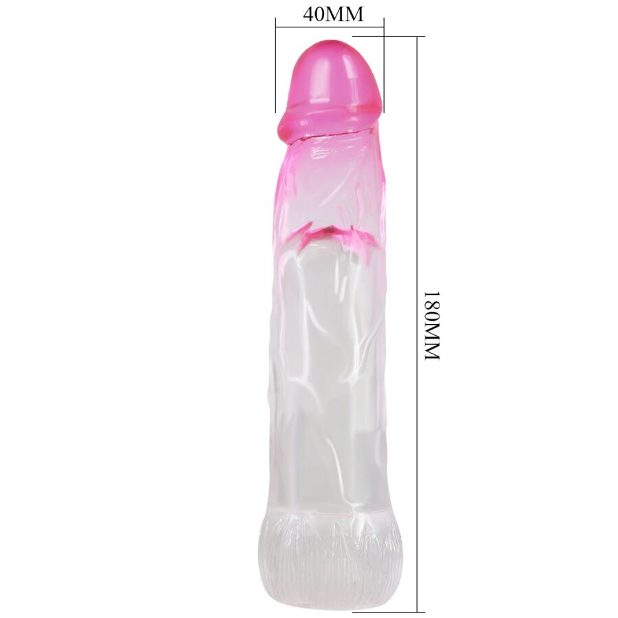 PRETTY LOVE - NERON 6 CM REALISTIC PENIS ENLARGEMENT SHEATH PINK