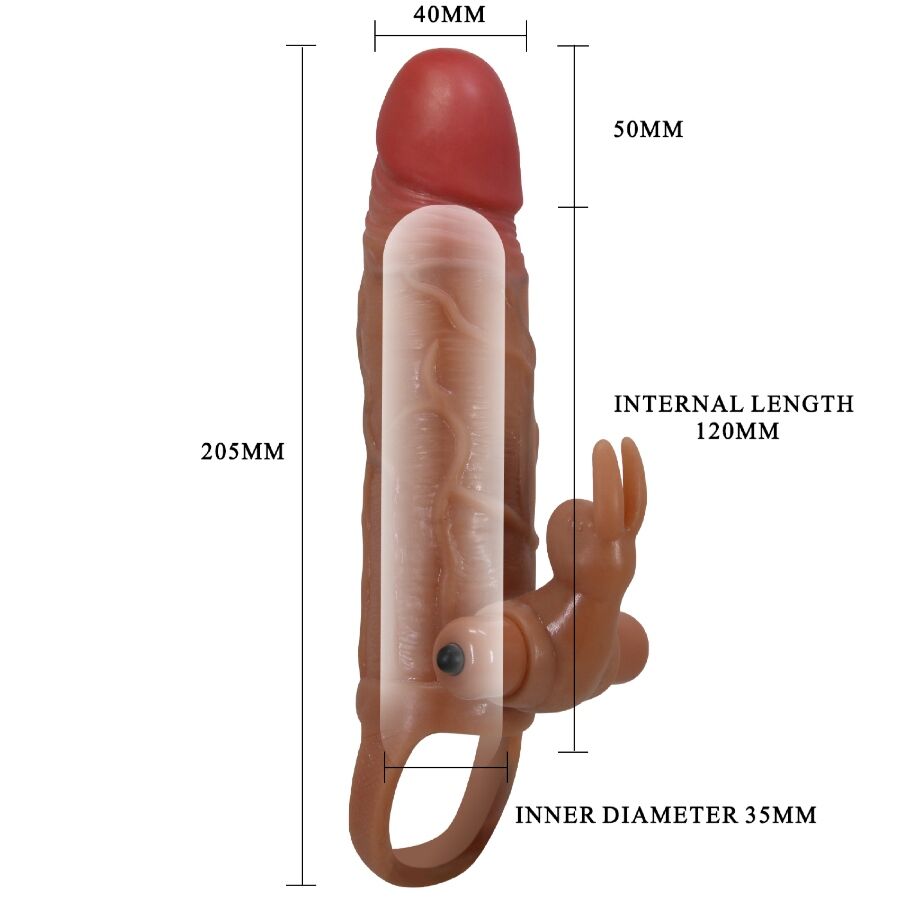 PRETTY LOVE - OSMAR PENIS SLEEVE + VIBRATING CLITORIS STIMULATOR
