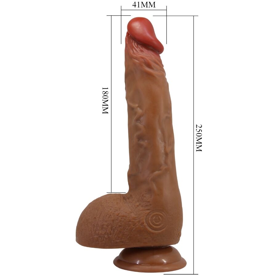 BAILE - MAGNIFICENT REALISTIC VIBRATOR WILKS 5 SETTINGS 25 CM MULATO