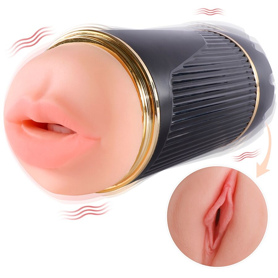 SHEQU - KAY DOUBLE MASTURBATEUR AVEC DOUBLE VIBRATION DE LA BOUCHE ET DU VAGIN