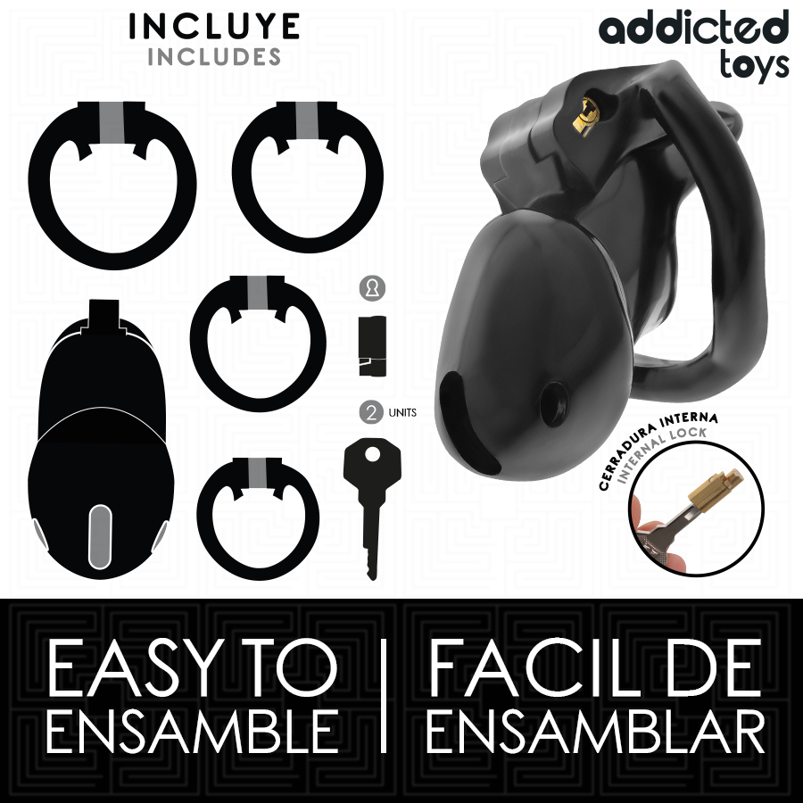 ADDICTED TOYS LOCKED - MINDNIGHT CELL CAGE À PÉNIS TAILLE S