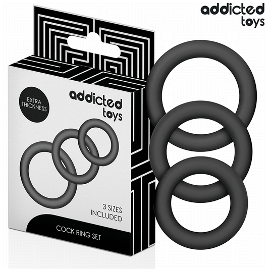 ADDICTED TOYS - LOT DE ANNEAUX EN SILICONE MODÈLE 1