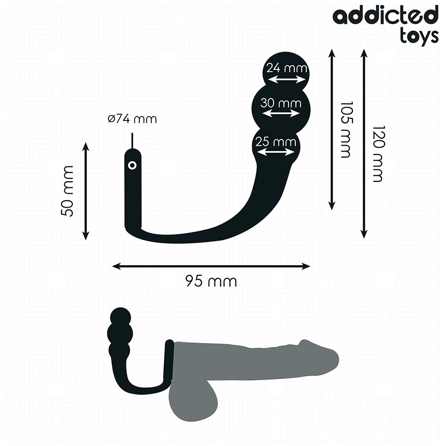 ADDICTED TOYS - PLUG ANAL AVEC ANNEAU MODÈLE 1
