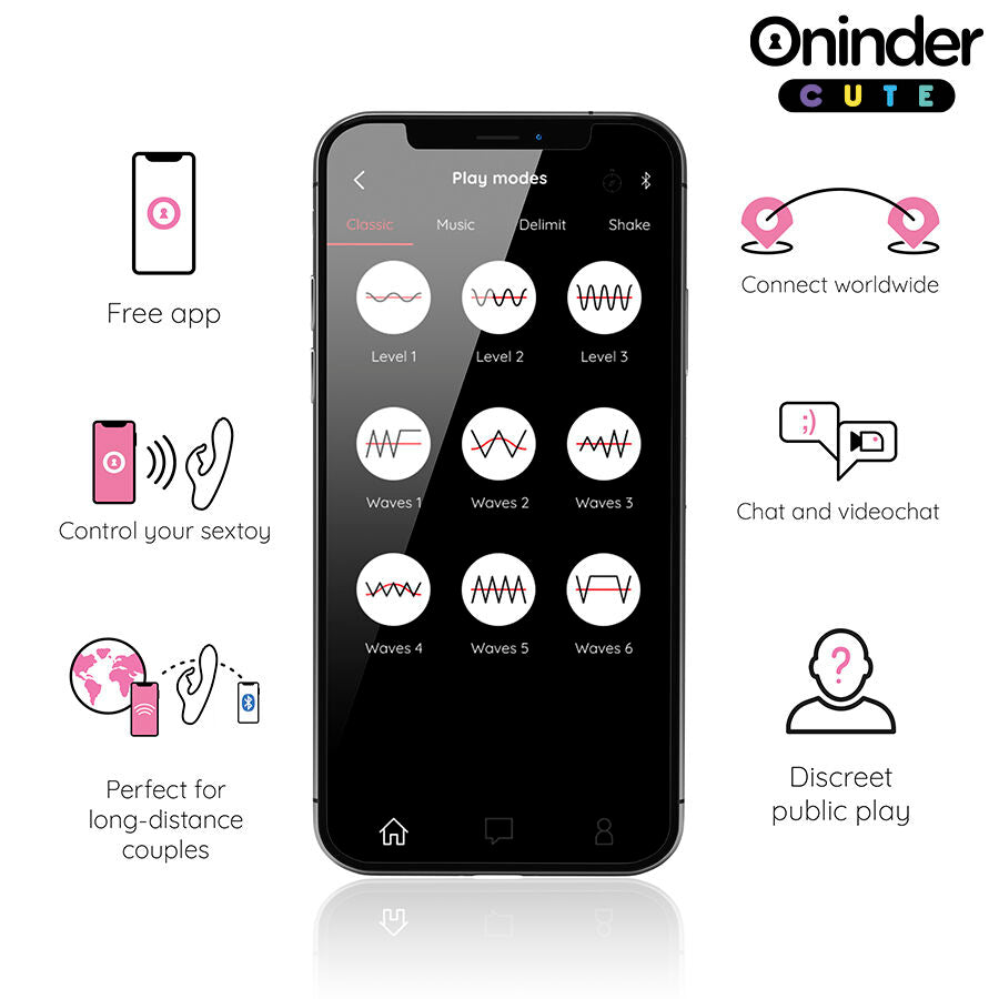 ONINDER CUTE - LOVE BUNNY VIBRATEUR POINT G CLITORIS - APPLICATION GRATUITE MONDIALE