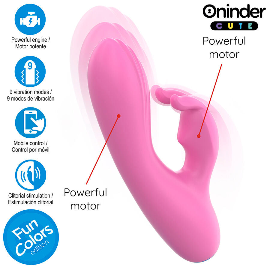 ONINDER CUTE - LOVE BUNNY VIBRATEUR POINT G CLITORIS - APPLICATION GRATUITE MONDIALE