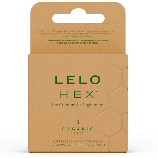 LELO - HEX BOÎTE DE PRÉSERVATIFS BIOLOGIQUES 3 UNITÉS