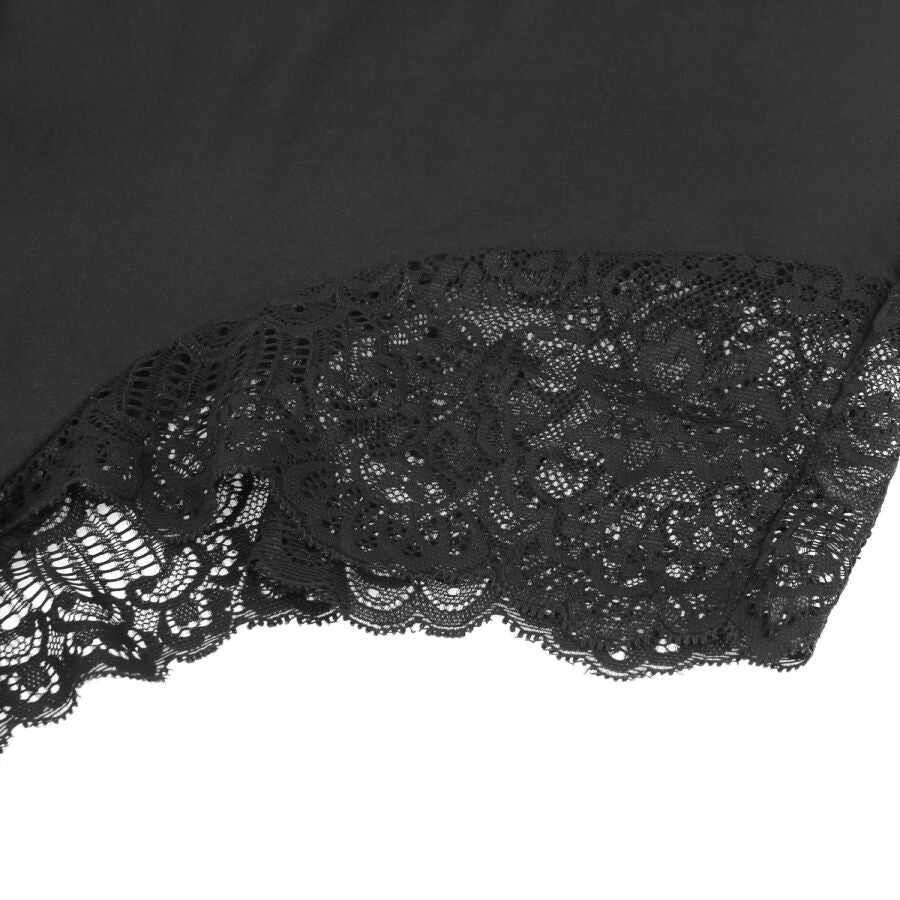 SUBBLIME - TEDDY DÉTAIL DENTELLE FLORALE NOIR S/M