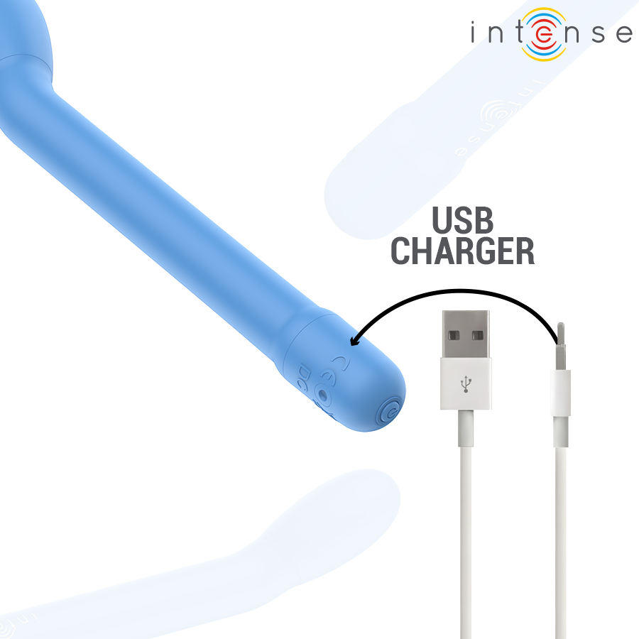 INTENSE - STIMULATEUR DE POINT G RECHARGEABLE KARLIE BLEU