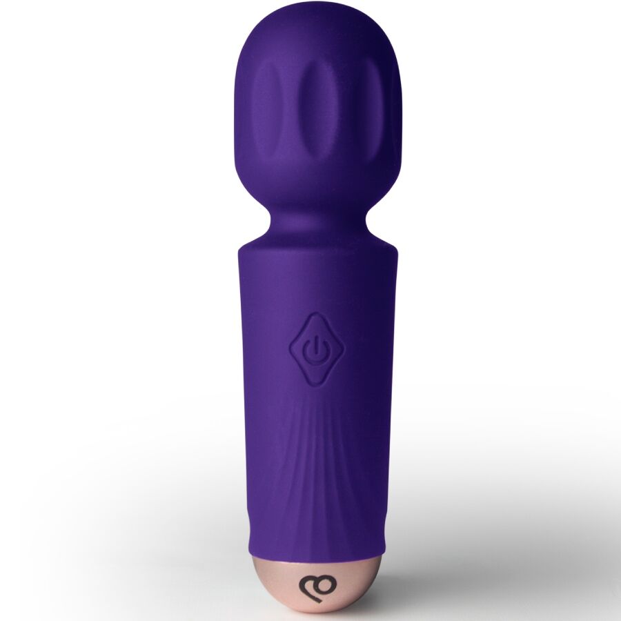 ROCKS-OFF - MINI BAGUETTE RECHARGEABLE 16 FONCTIONS TULIPE NOIRE