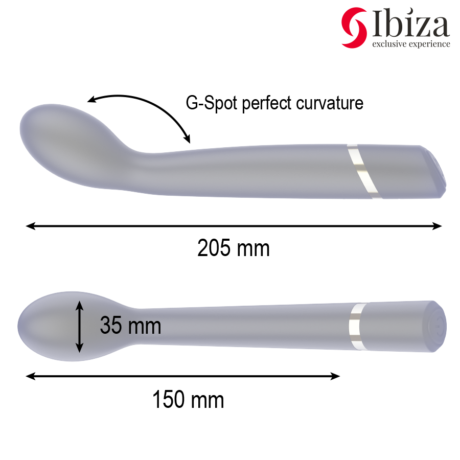 IBIZA - VIBRATEUR POINT G 10 VIBRATIONS RECHARGEABLE