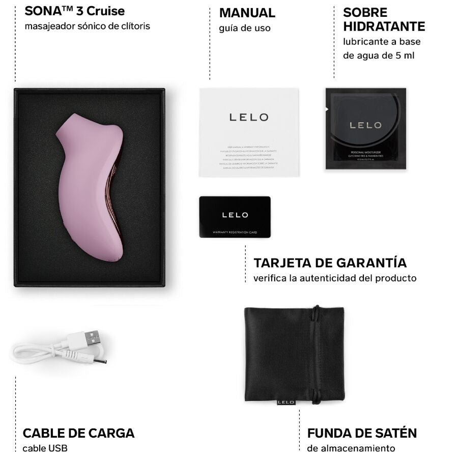 LELO - SONA 3 CRUISE MASSEUR CLITORAL SONIQUE NOIR