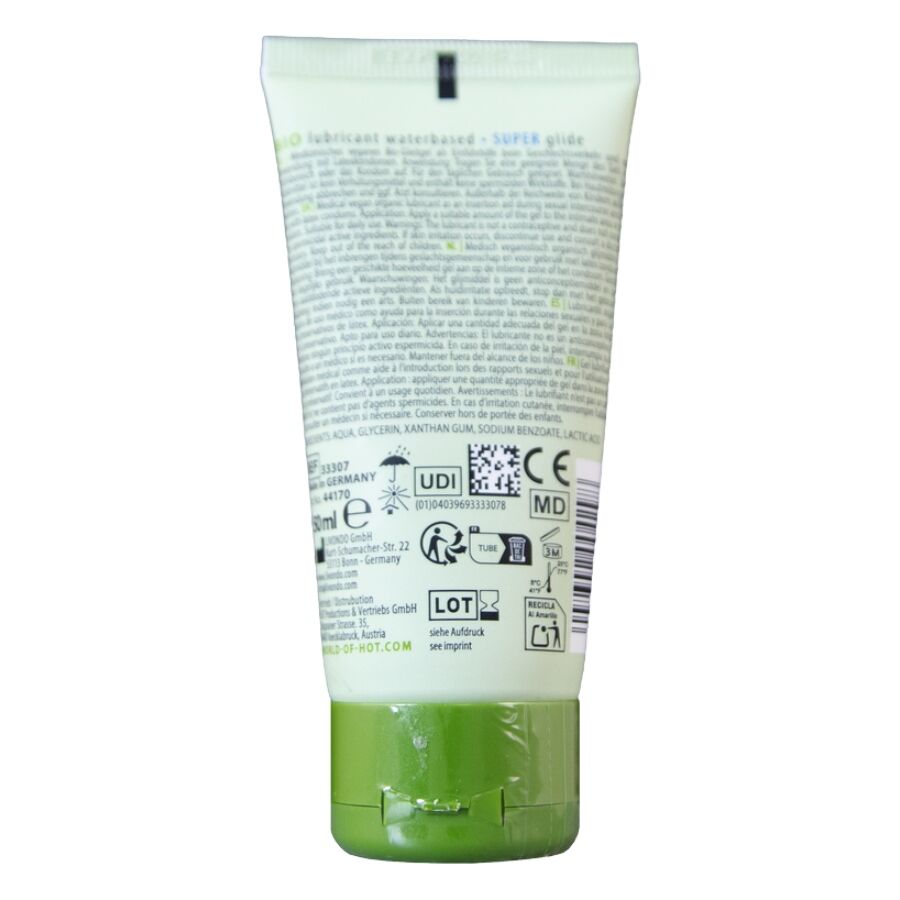 HOT - LUBRIFIANT BIO À BASE D'EAU SUPERGLIDE 50 ML
