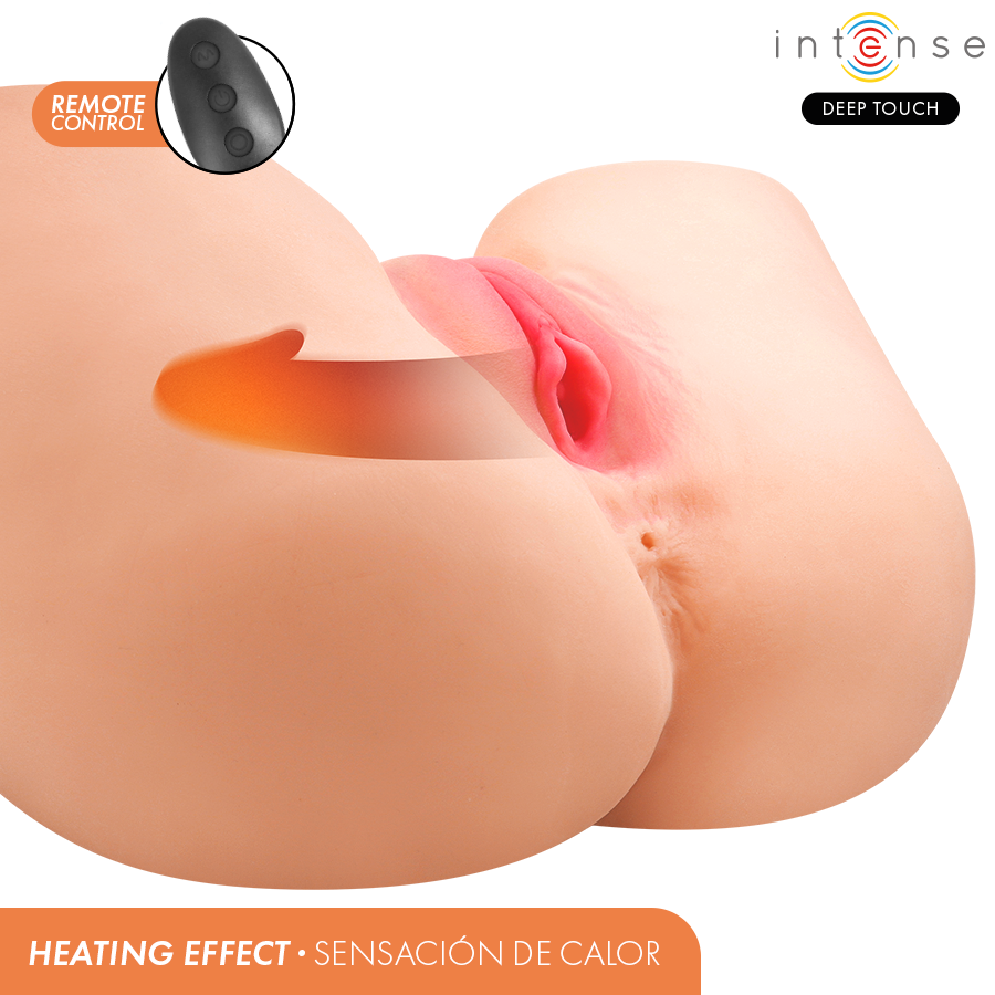 INTENSE DEEP TOUCH - JULIA MASTURBATEUR ANAL ET VAGINAL AVEC SUCCION, CHALEUR, VIBRATION ET EFFETS VOCAUX AVEC TÉLÉCOMMANDE 9 KG
