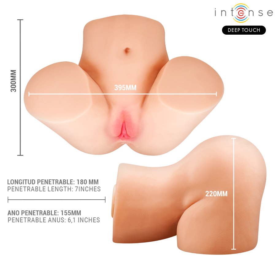 INTENSE DEEP TOUCH - JULIA MASTURBATEUR ANAL ET VAGINAL AVEC SUCCION, CHALEUR, VIBRATION ET EFFETS VOCAUX AVEC TÉLÉCOMMANDE 9 KG