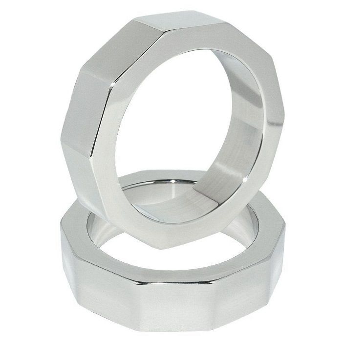 METAL HARD - COCK RING AND TESTILE NUT 50 MM