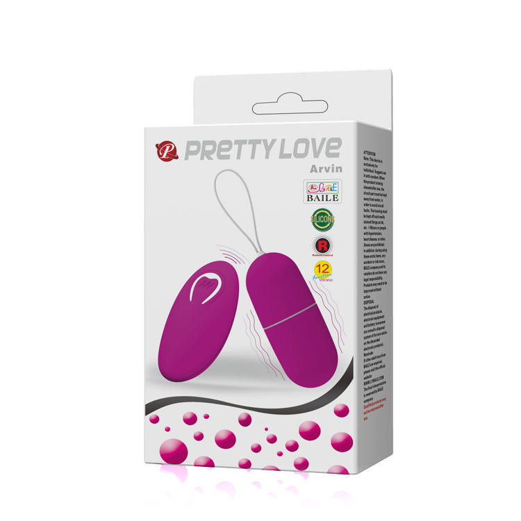 PRETTY LOVE - ARVIN VIBRATING EGG 12V REMOTE CONTROL 