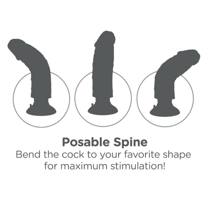 KING COCK - 23 CM NATURAL VIBRATING DILDO