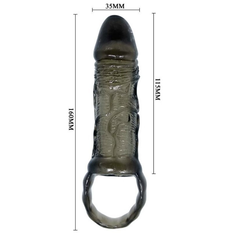 BAILE - PENIS EXTENDER SHEATH WITH TESTILE STRAP 11.5 CM