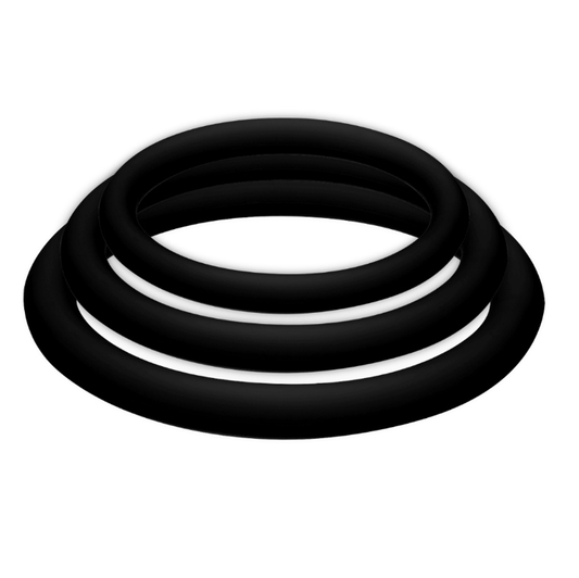 JOYDIVISION POTENZDUO - PLUS SET OF 3 BLACK RINGS - S, M, L