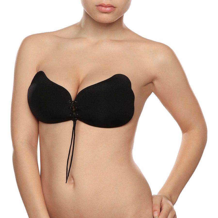 BYE-BRA - LACE-IT REINFORCEMENT PUSH-UP BLACK CUP D
