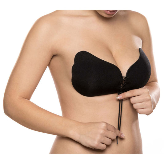BYE-BRA - LACE-IT REINFORCEMENT PUSH-UP BLACK CUP D