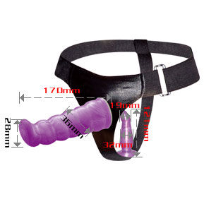 BAILE - LILAC GPOINT ANAL AND VAGINAL HARNESS FOR WOMEN 17 CM
