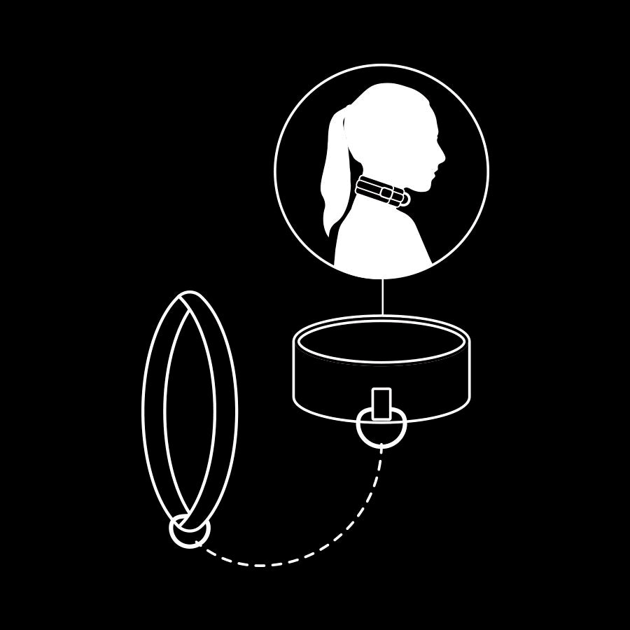 FETISH SUBMISSIVE - CHAIN COLLAR WITH NOPRENE LINED