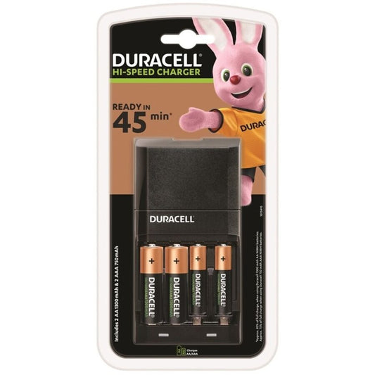 DURACELL - 45-MIN CHARGER + 2xAA 1700mAh + 2xAAA 750mAh