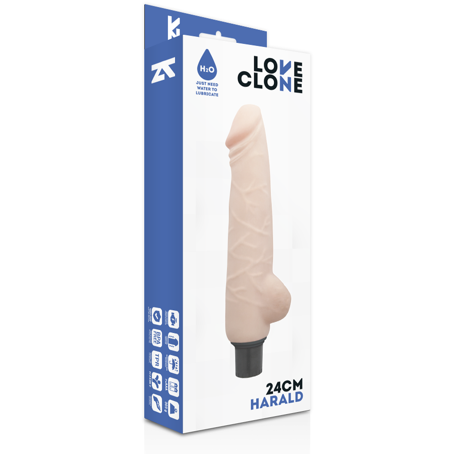 LOVECLONE - HARALD SELF-LUBRICATING VIBRATOR 24 CM -O- 4 CM