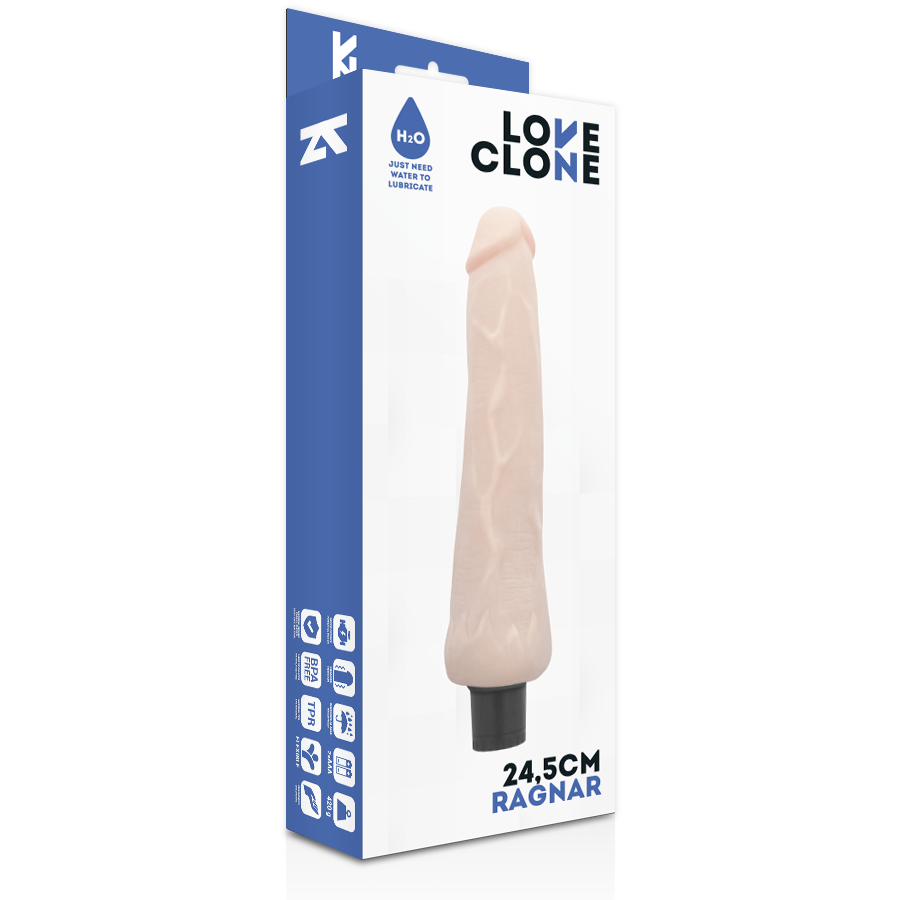 LOVECLONE - RAGNAR SELF-LUBRICATING VIBRATOR 24.5 CM -O- 3.5 CM