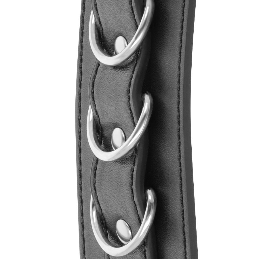 DARKNESS - ADJUSTABLE BLACK LEATHER ANKLE CUFFS