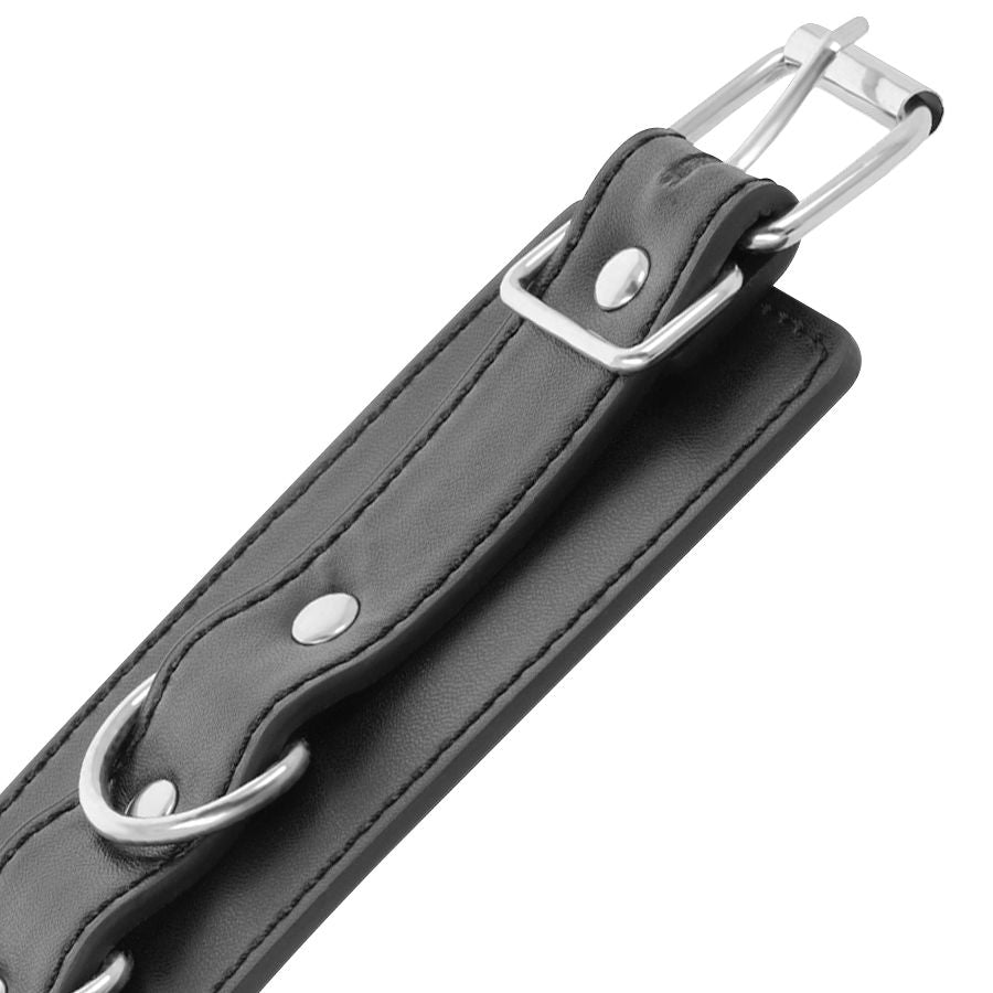 DARKNESS - ADJUSTABLE BLACK LEATHER ANKLE CUFFS