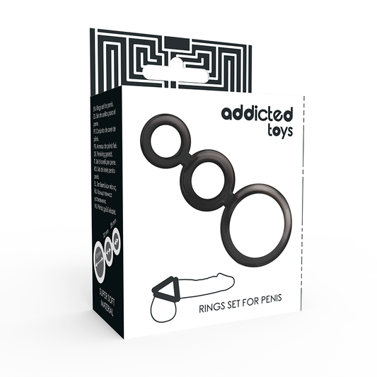 ADDICTED TOYS - COCK RING SET - SMOKY