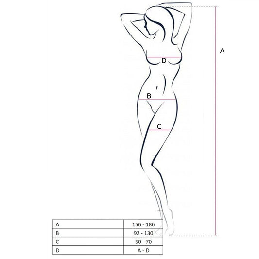 PASSION - WOMEN BS056 RED BODYSTOCKING ONE SIZE