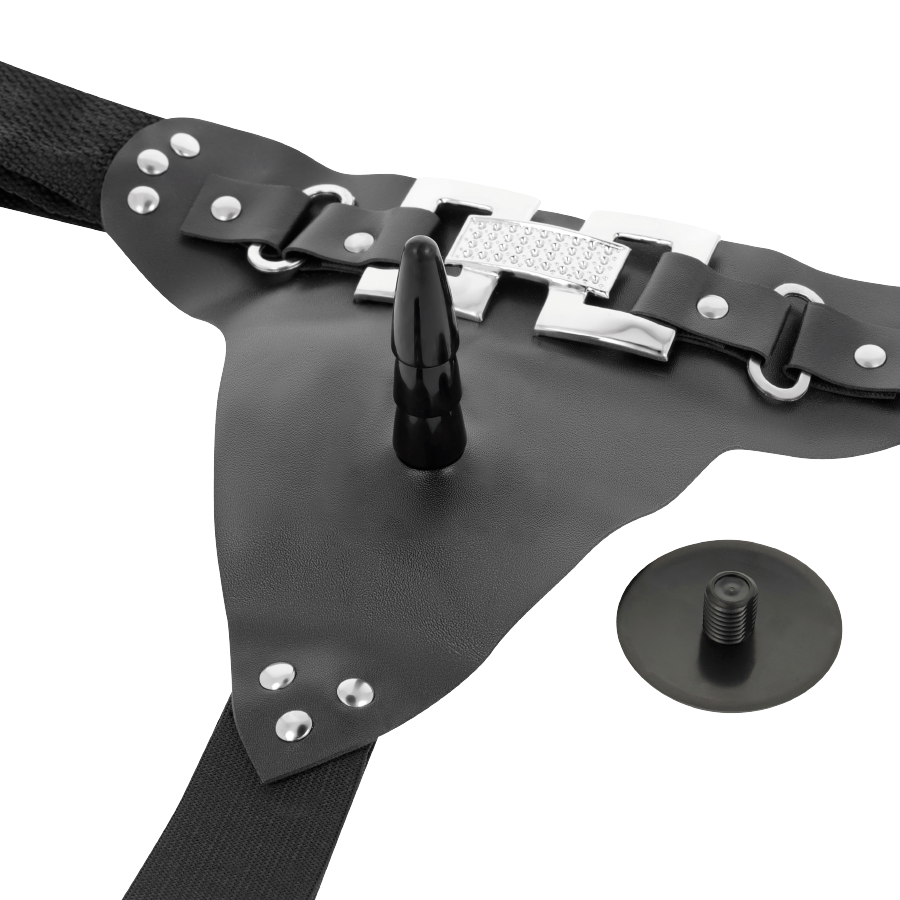 HARNESS ATTRACTION - DELUXE HARNESS WITH REALISTIC VIBRATION 18 X 4.5CM